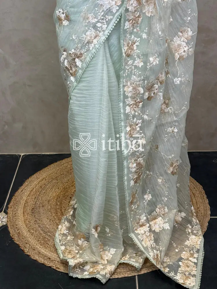 ORGANZA EMBROIDERY SAREE