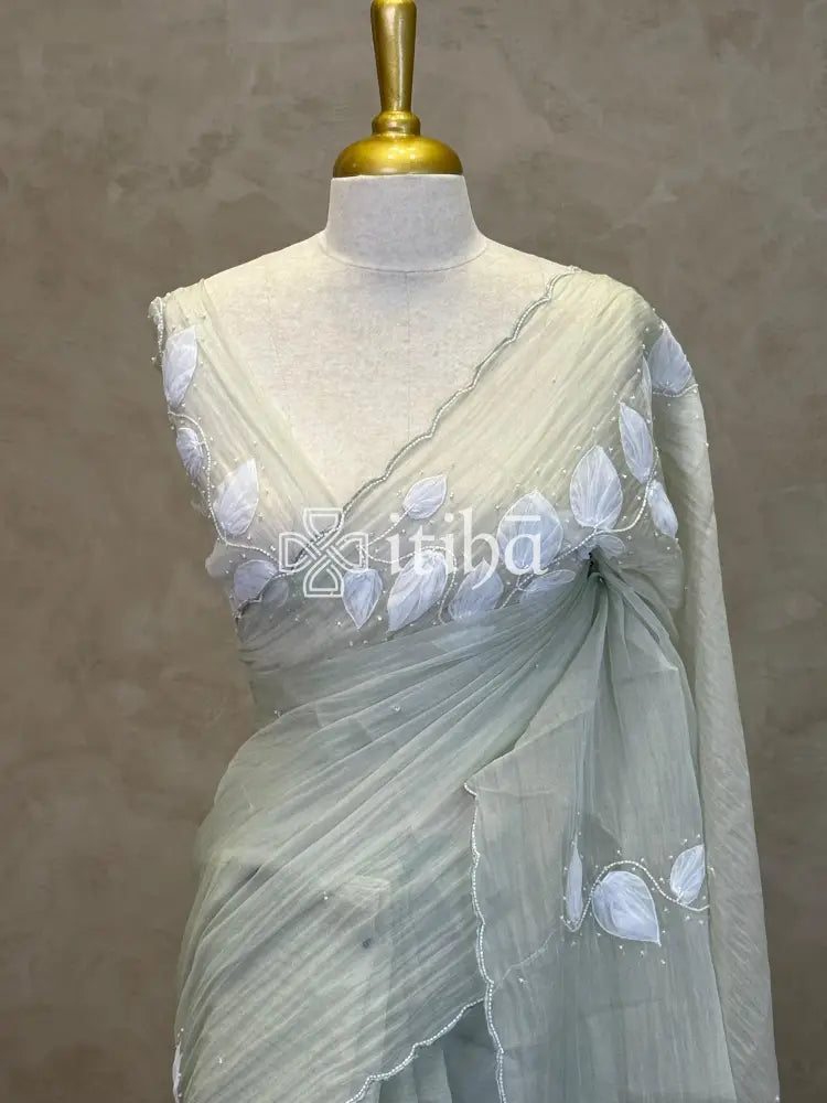 ORGANZA EMBROIDERY SAREE
