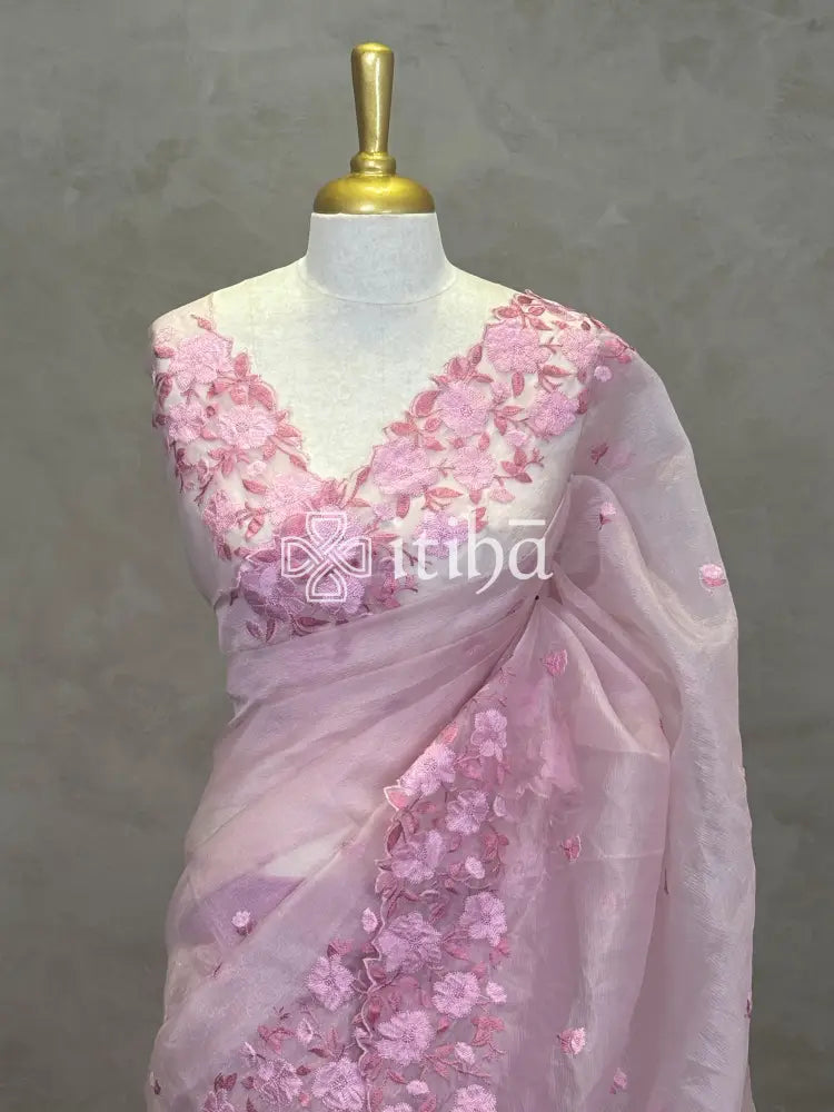 ORGANZA EMBROIDERY SAREE