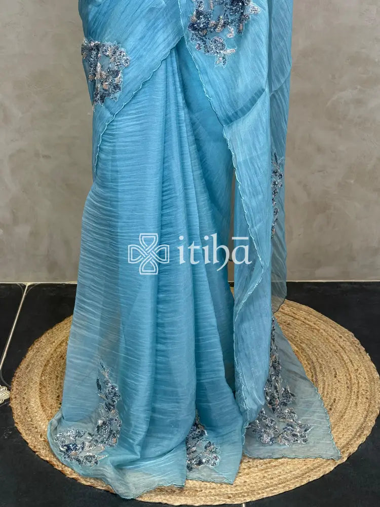 ORGANZA EMBROIDERY SAREE