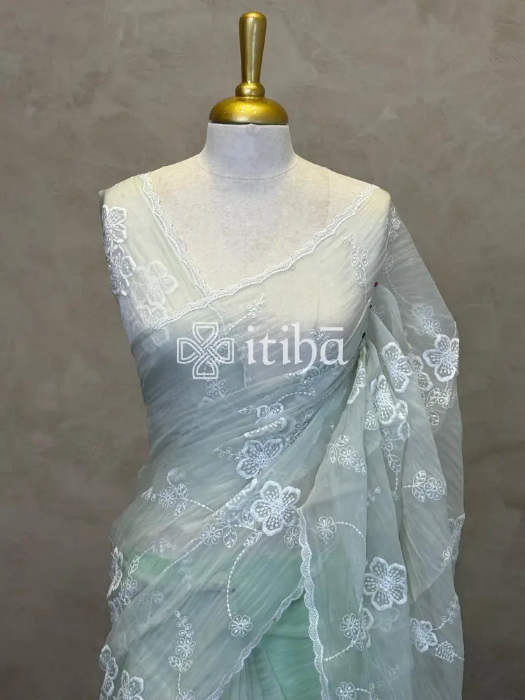 ORGANZA EMBROIDERY SAREE