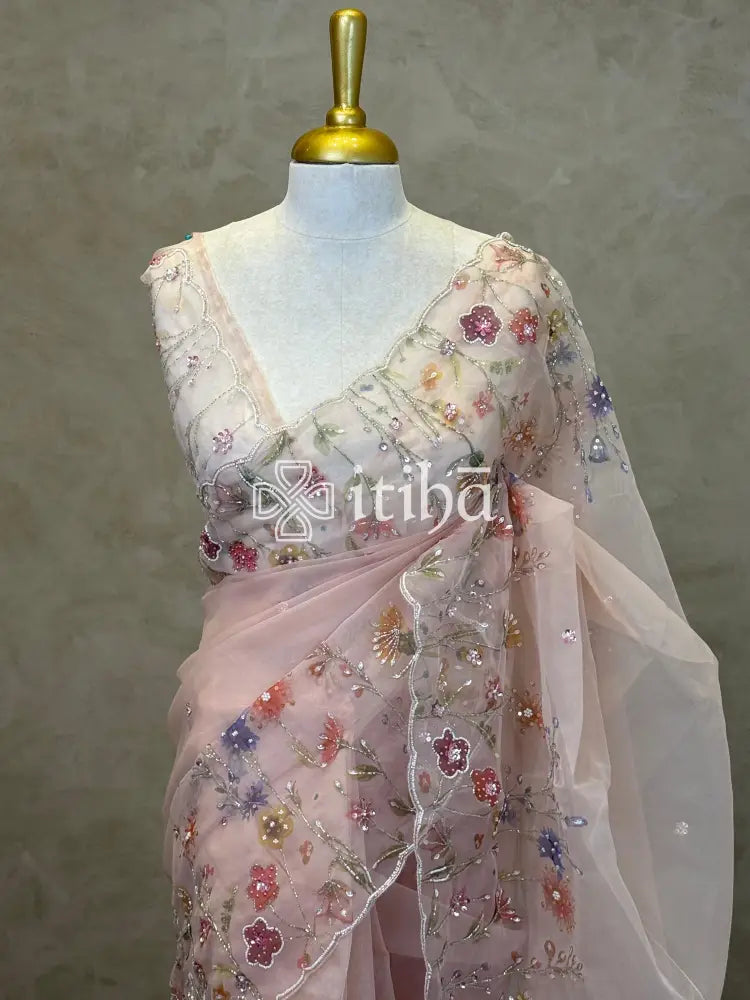ORGANZA EMBROIDERY SAREE