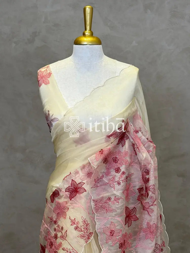 ORGANZA EMBROIDERY SAREE
