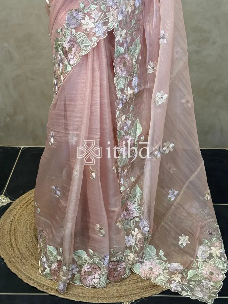 ORGANZA EMBROIDERY SAREE