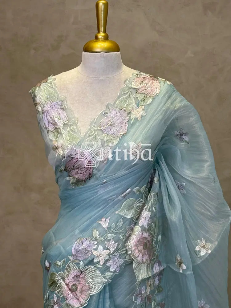 ORGANZA EMBROIDERY SAREE