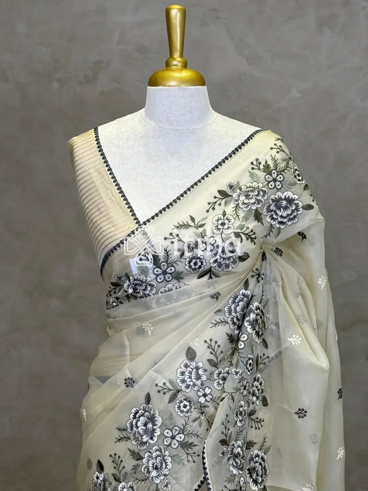 ORGANZA EMBROIDERY SAREE