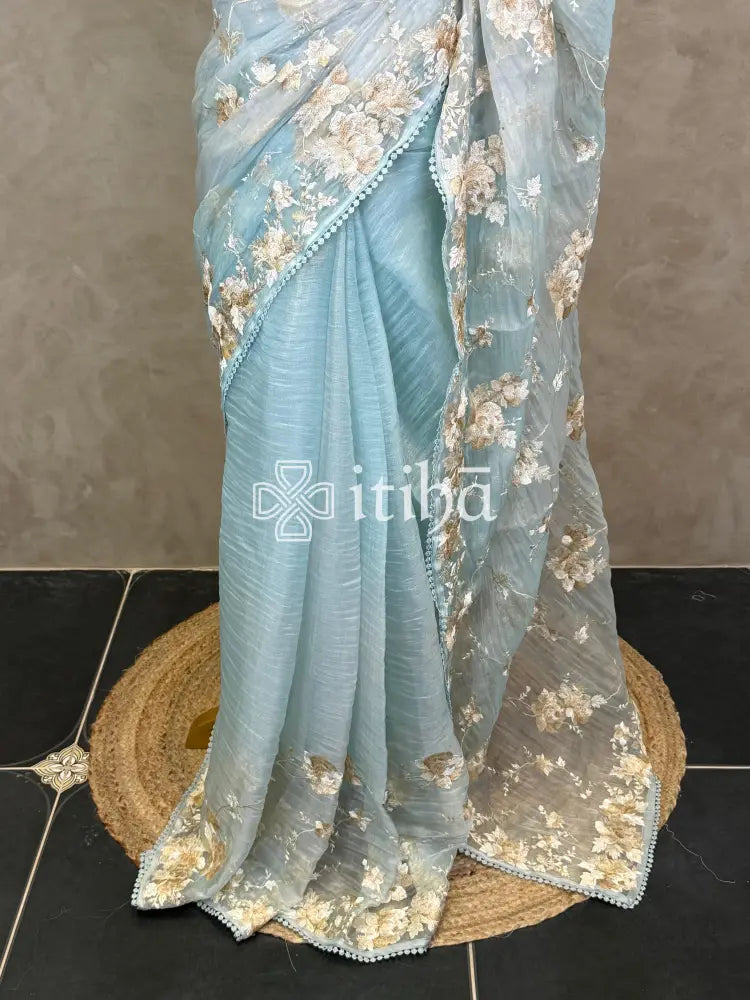 ORGANZA EMBROIDERY SAREE