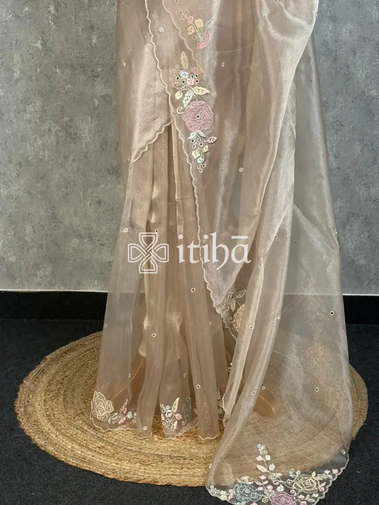 ORGANZA EMBROIDERY SAREE