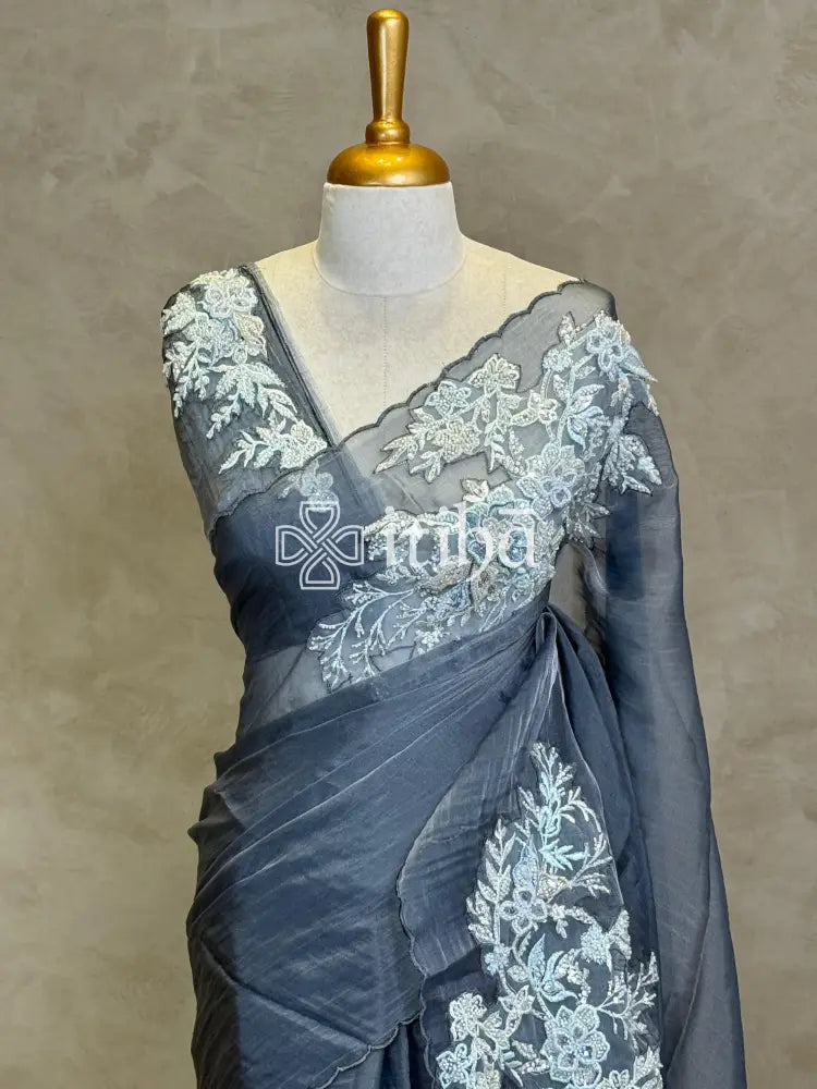 ORGANZA EMBROIDERY SAREE
