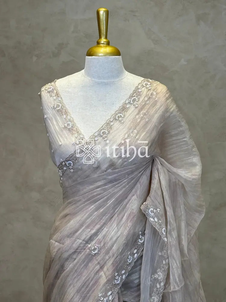 ORGANZA EMBROIDERY SAREE