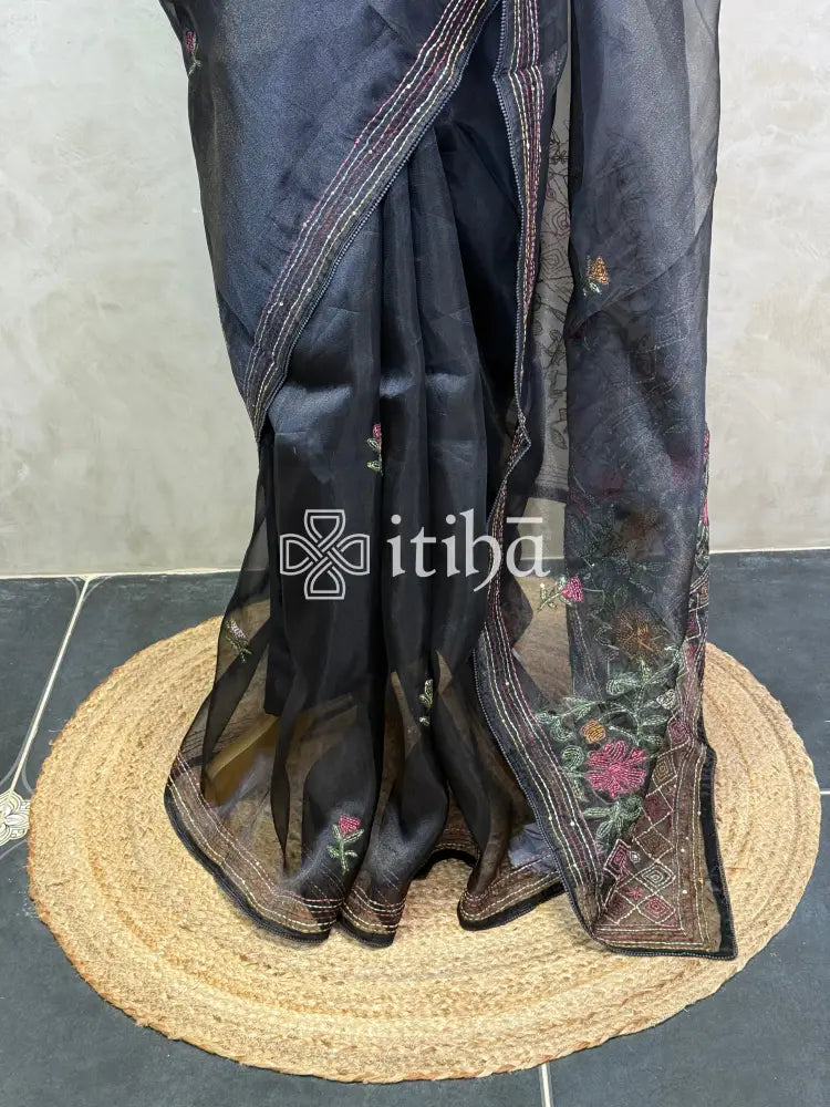 ORGANZA EMBROIDERY SAREE