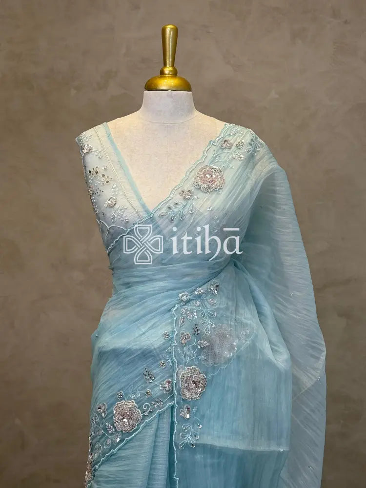 ORGANZA EMBROIDERY SAREE