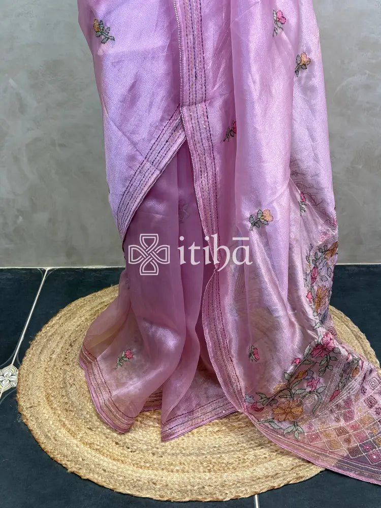 ORGANZA EMBROIDERY SAREE