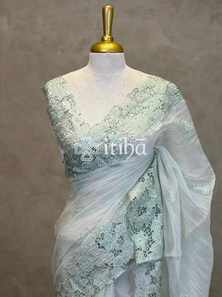 ORGANZA EMBROIDERY SAREE