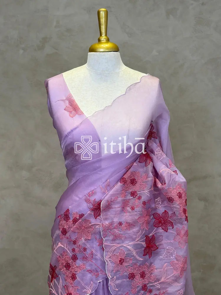ORGANZA EMBROIDERY SAREE