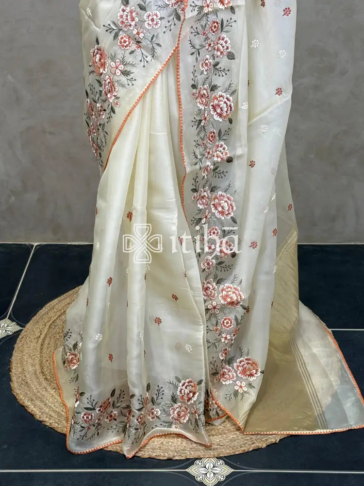 ORGANZA EMBROIDERY SAREE
