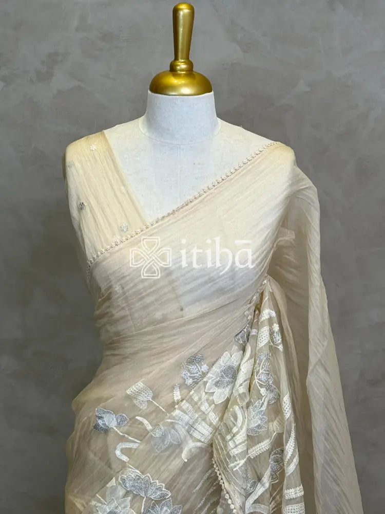ORGANZA EMBROIDERY SAREE