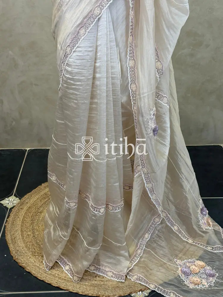 ORGANZA EMBROIDERY SAREE