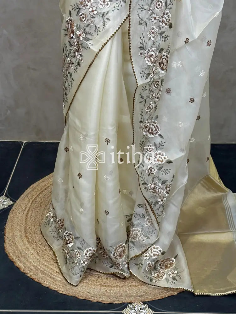 ORGANZA EMBROIDERY SAREE