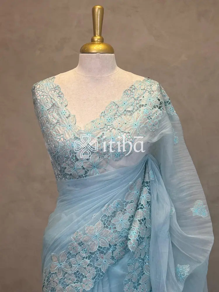 ORGANZA EMBROIDERY SAREE