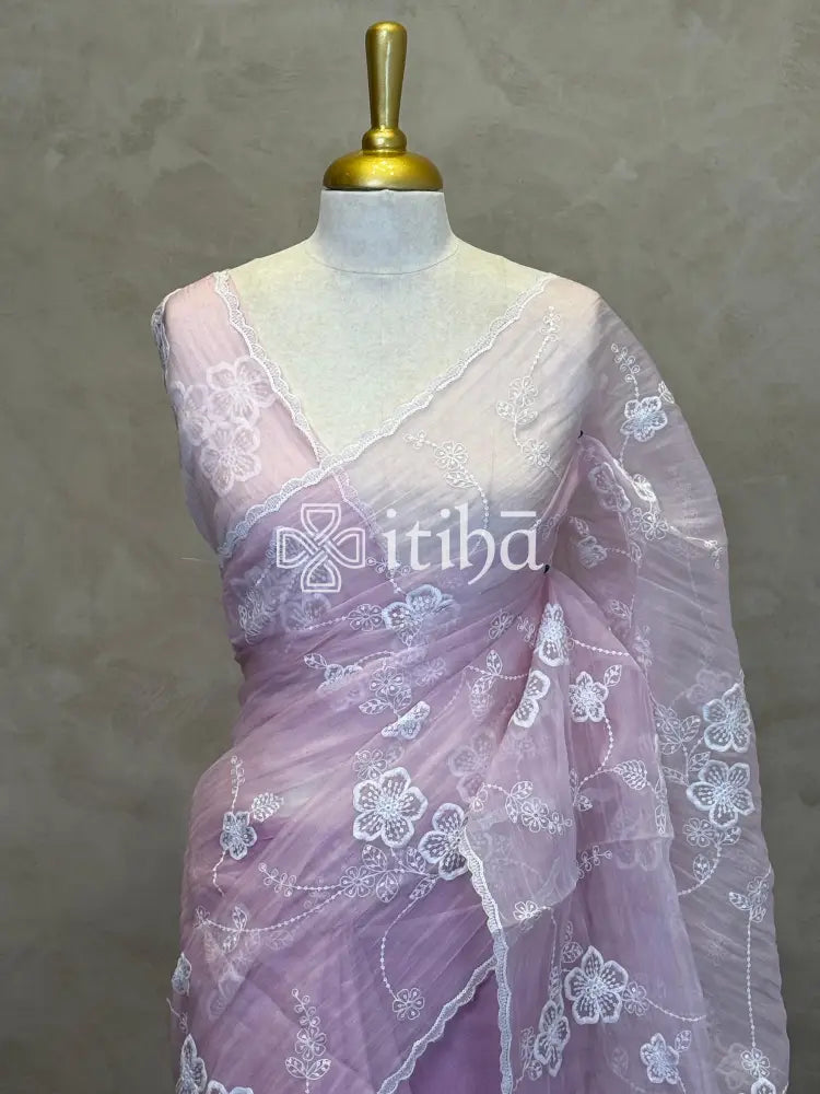 ORGANZA EMBROIDERY SAREE