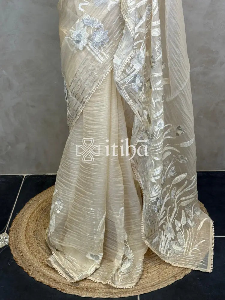 ORGANZA EMBROIDERY SAREE