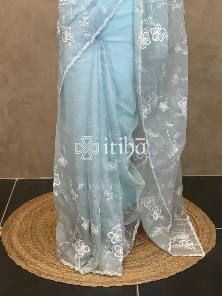 ORGANZA EMBROIDERY SAREE
