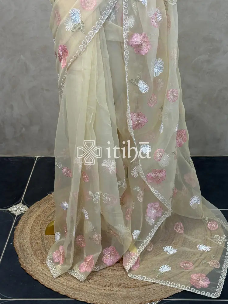 ORGANZA EMBROIDERY SAREE
