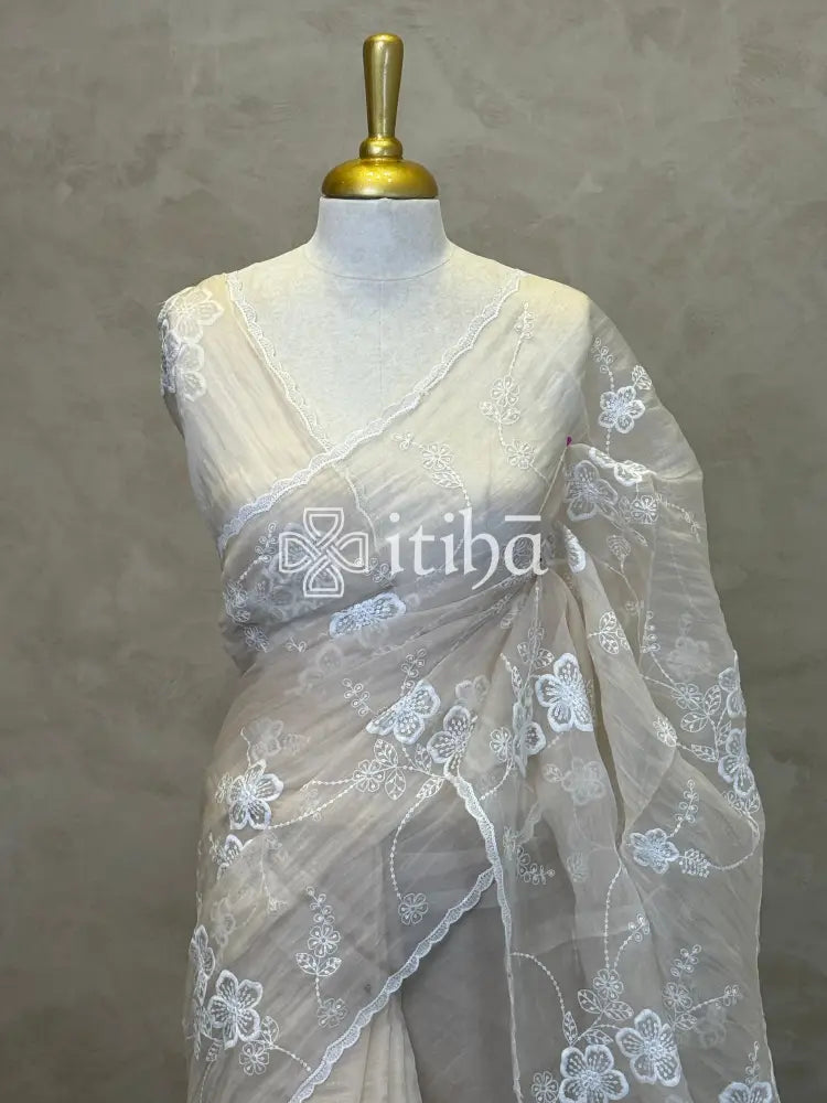 ORGANZA EMBROIDERY SAREE