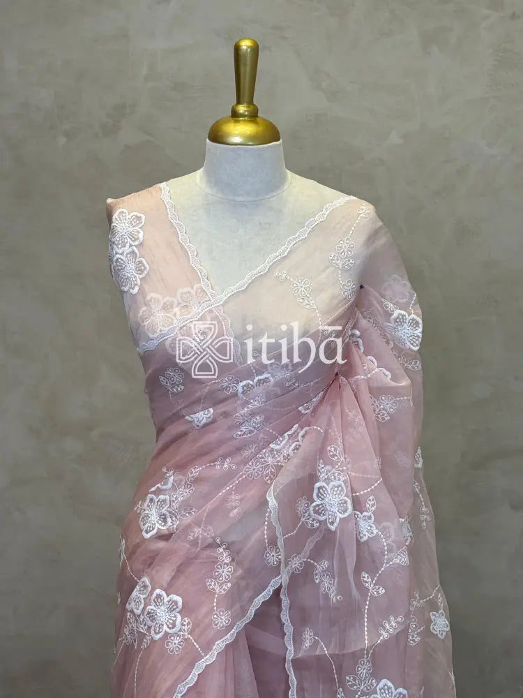 ORGANZA EMBROIDERY SAREE