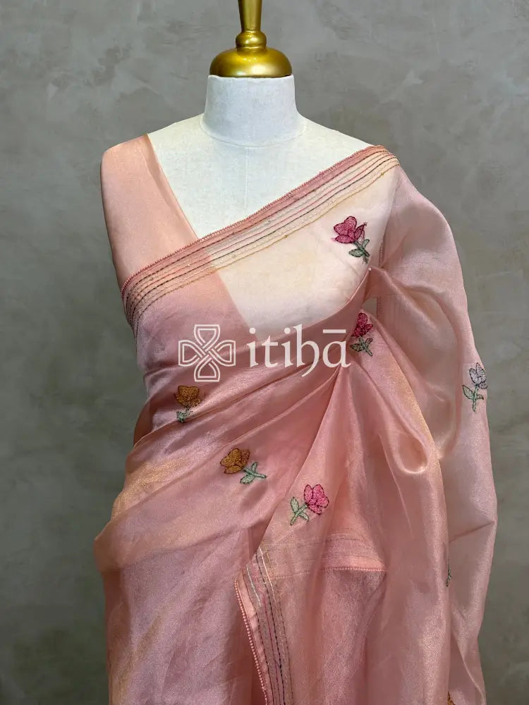 ORGANZA EMBROIDERY SAREE
