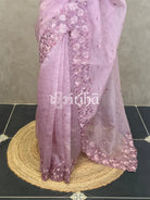 ORGANZA EMBROIDERY SAREE - PASTEL LAVENDER