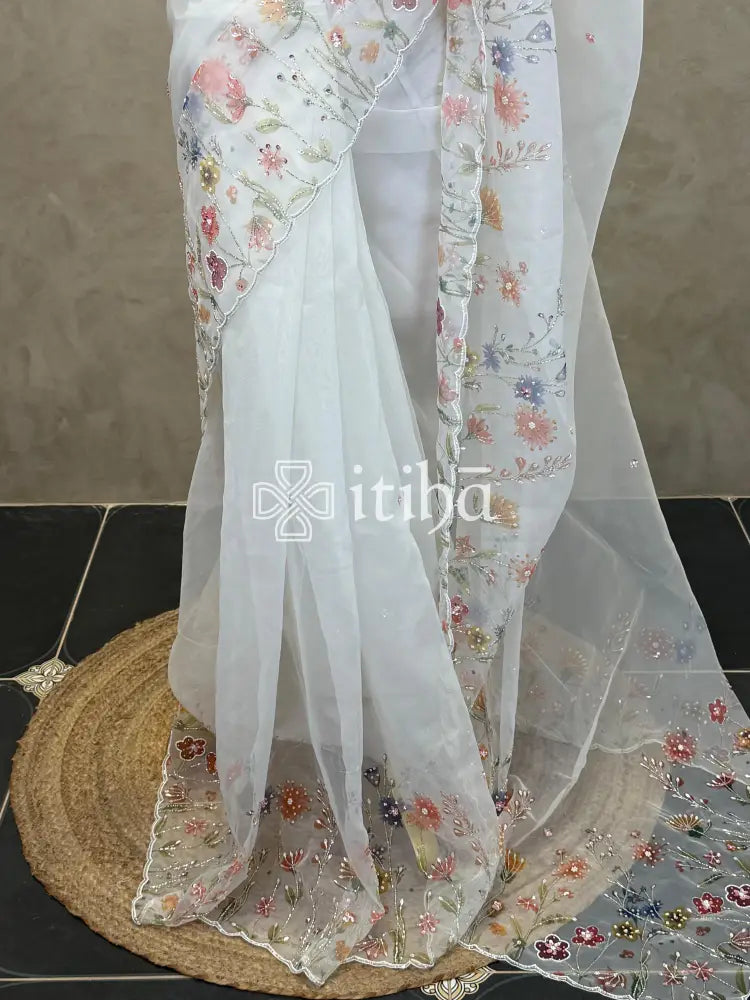 ORGANZA EMBROIDERY SAREE