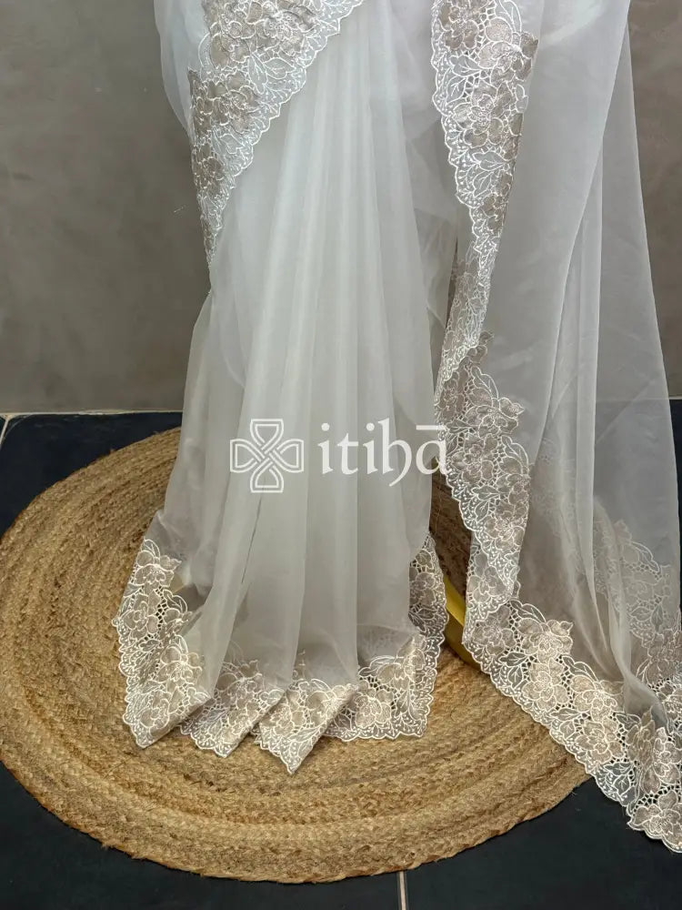 ORGANZA EMBROIDERY SAREE