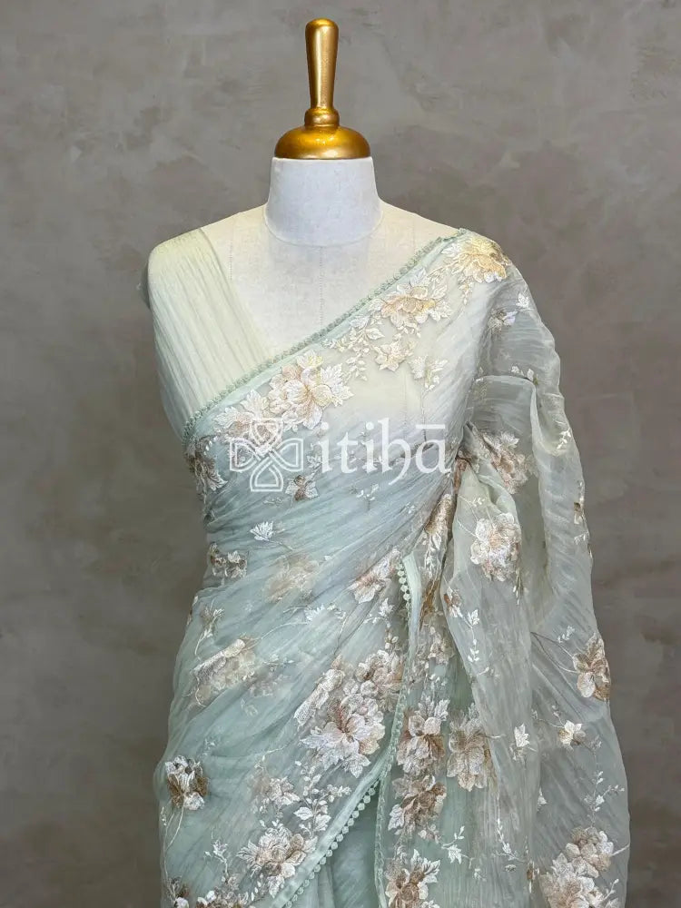 ORGANZA EMBROIDERY SAREE