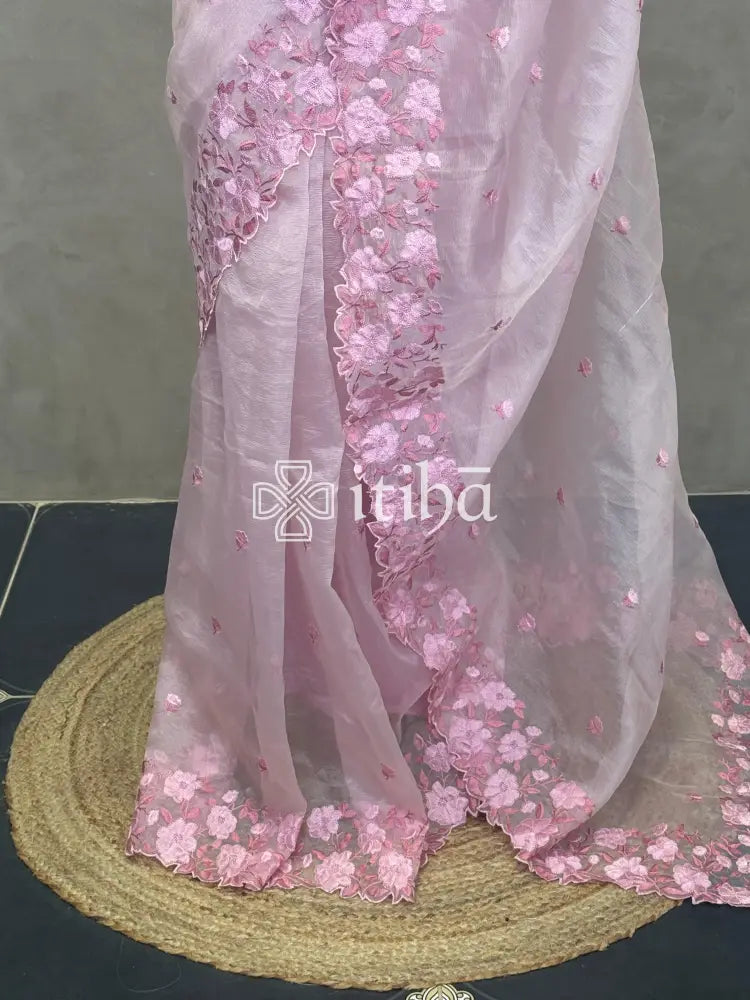 ORGANZA EMBROIDERY SAREE