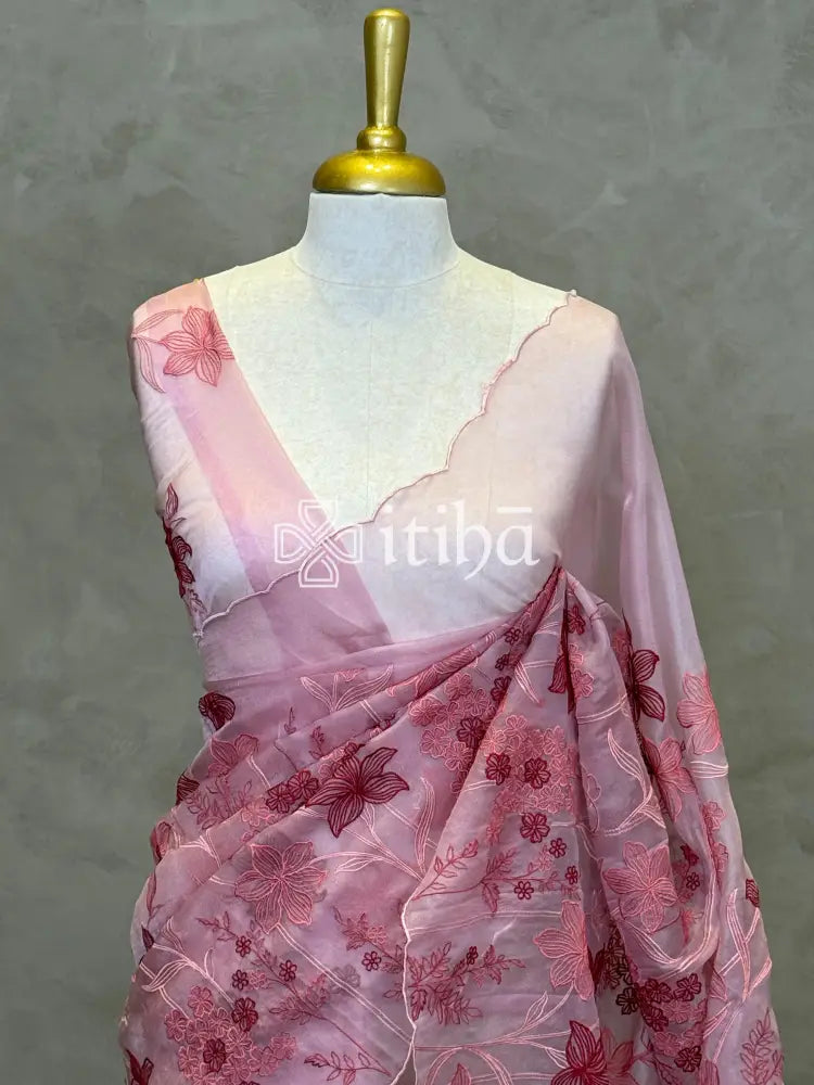 ORGANZA EMBROIDERY SAREE
