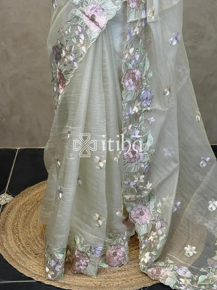 ORGANZA EMBROIDERY SAREE