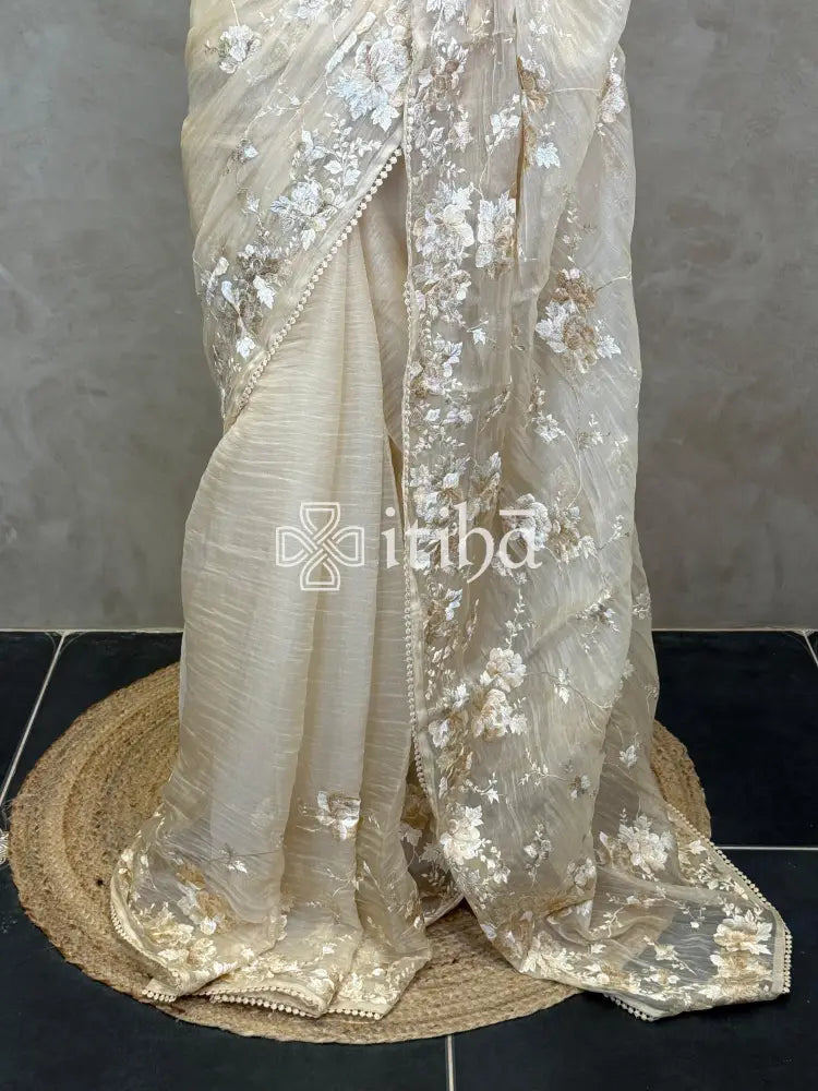 ORGANZA EMBROIDERY SAREE