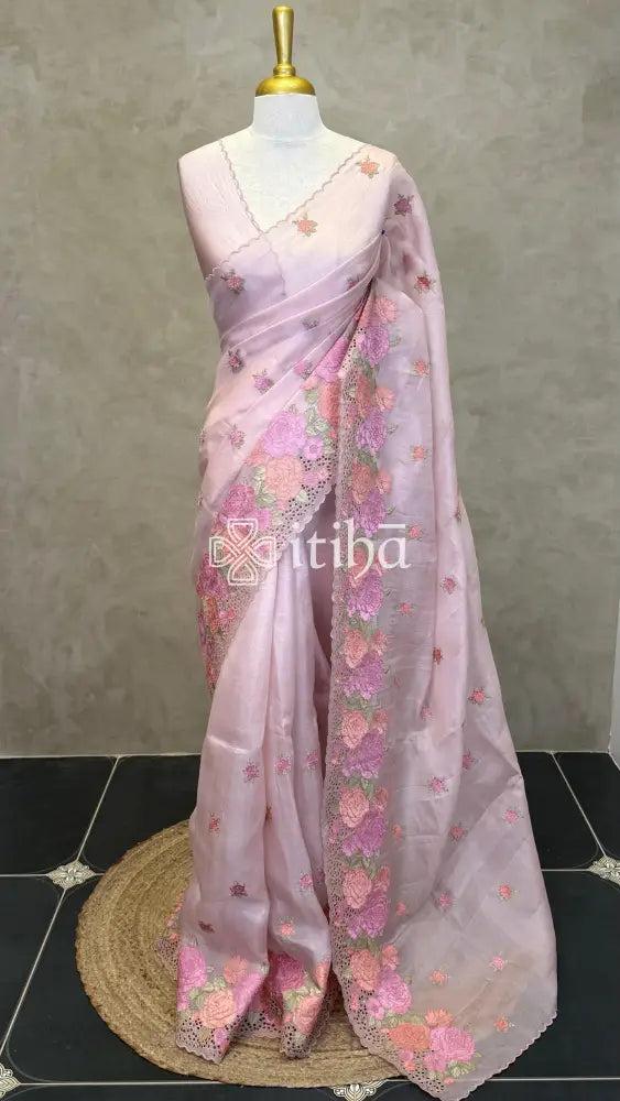 ORGANZA EMBROIDERY SAREE