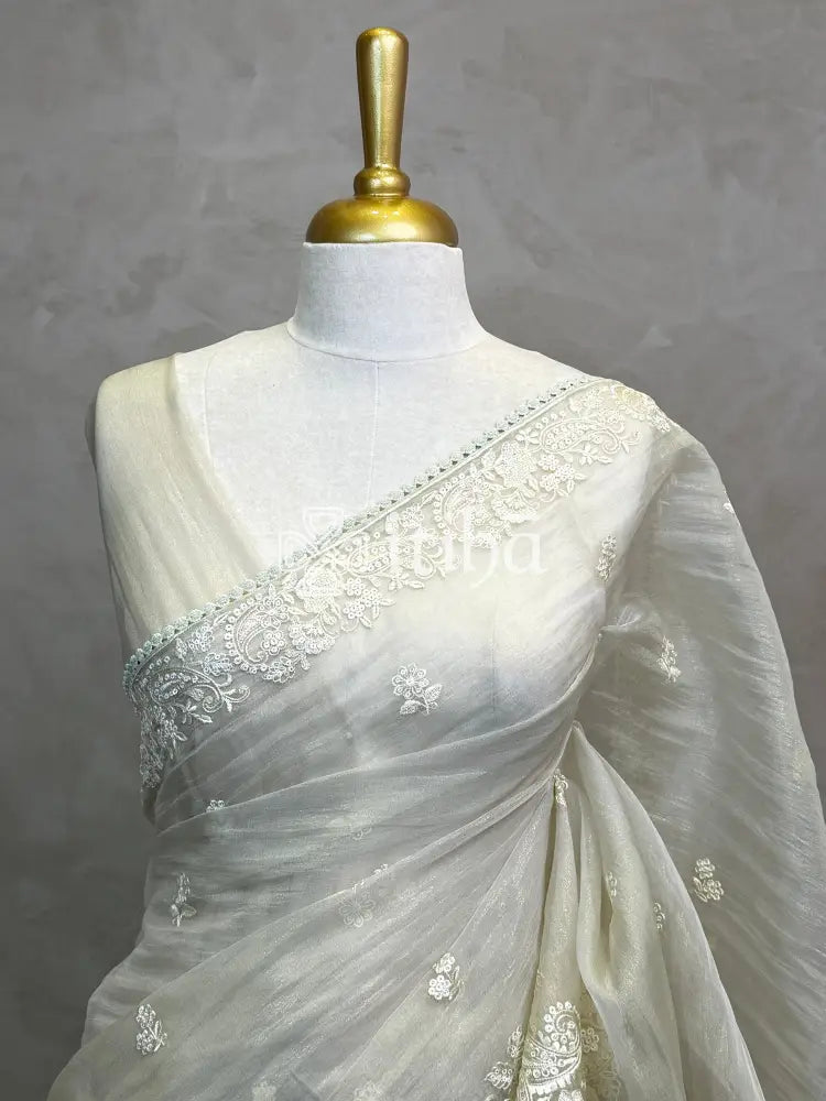 ORGANZA EMBROIDERY SAREE