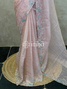 ORGANZA HAND EMBROIDERY DESIGNER SAREE