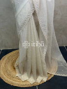 ORGANZA HAND EMBROIDERY DESIGNER SAREE