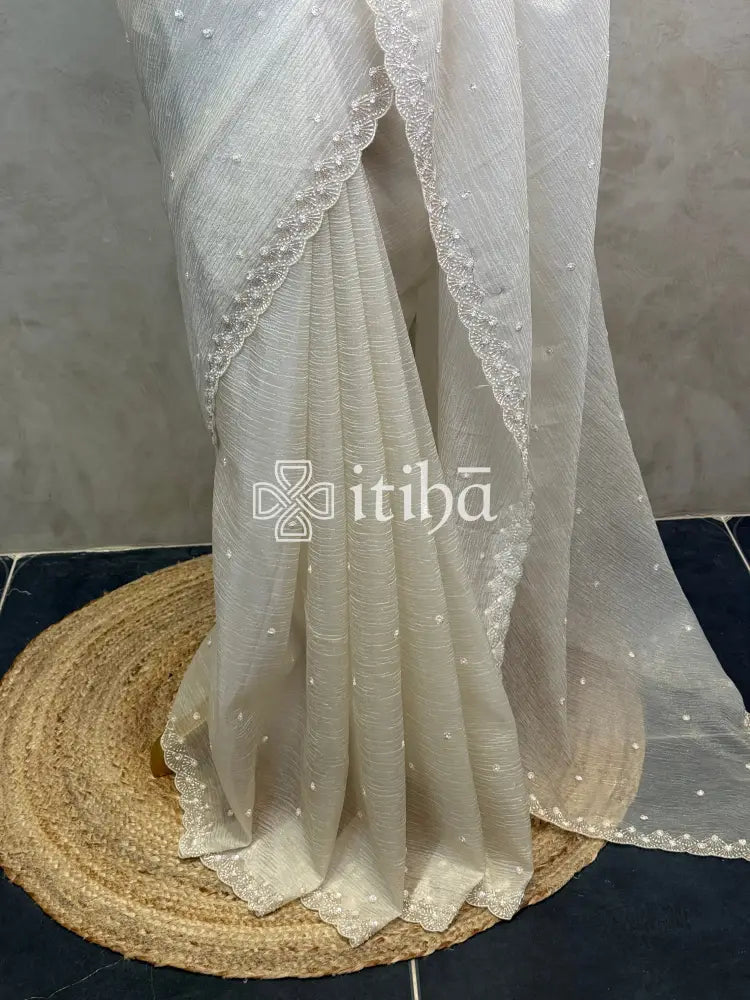 ORGANZA HAND EMBROIDERY DESIGNER SAREE