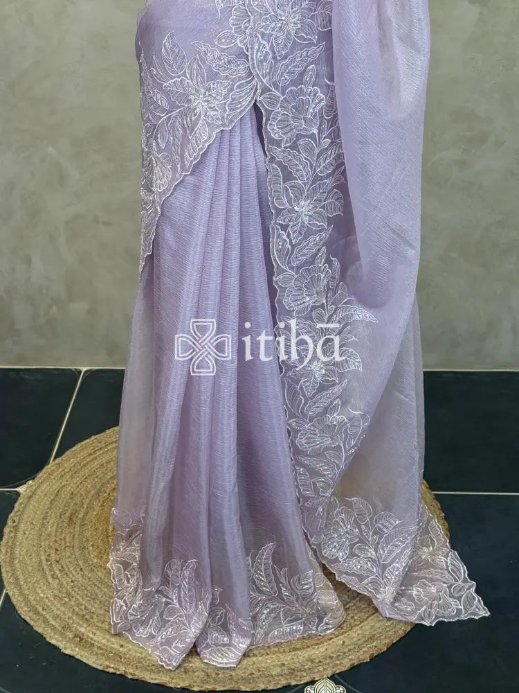 ORGANZA HAND EMBROIDERY DESIGNER SAREE