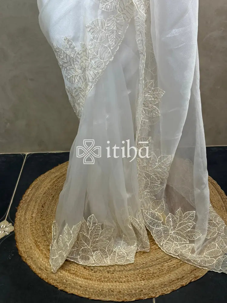 ORGANZA HAND EMBROIDERY DESIGNER SAREE