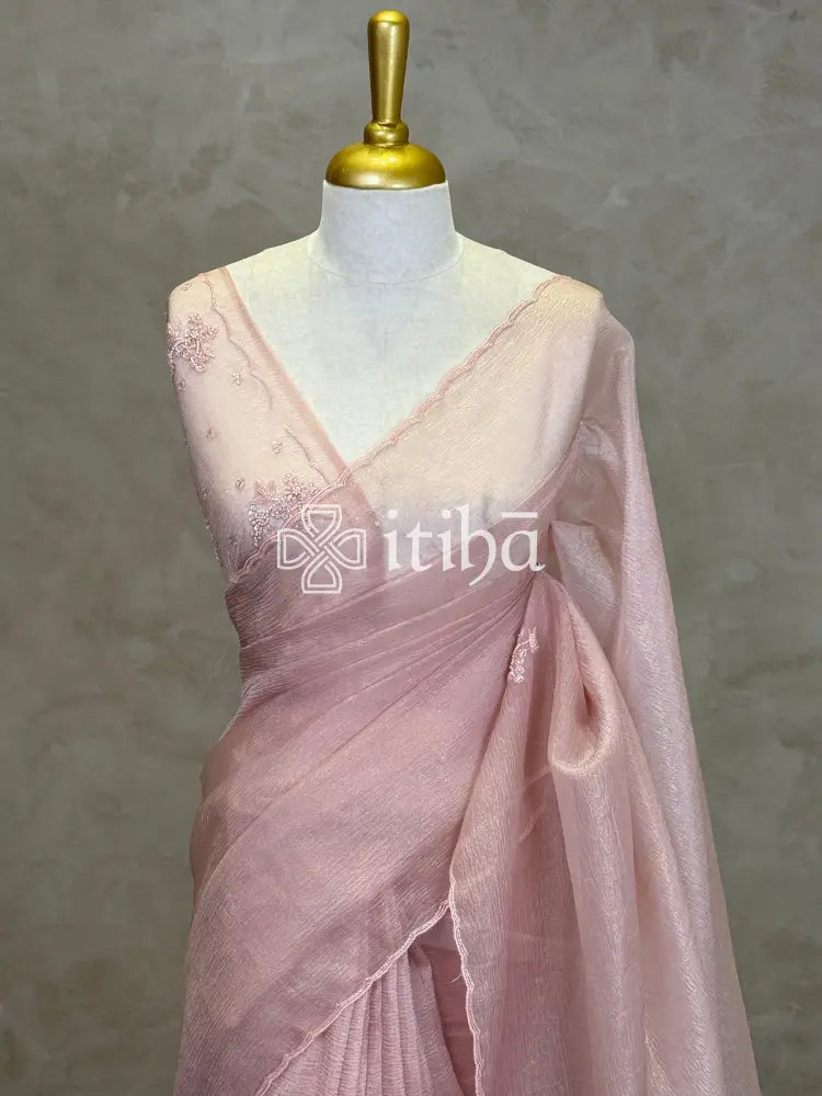 ORGANZA HAND EMBROIDERY DESIGNER SAREE