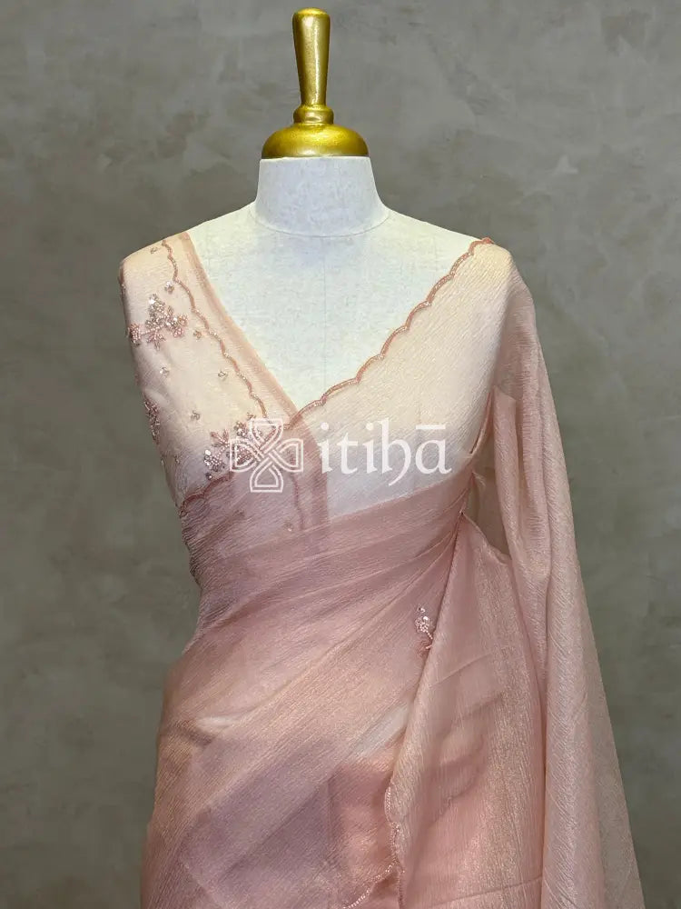 ORGANZA HAND EMBROIDERY DESIGNER SAREE