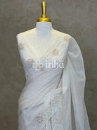 ORGANZA HAND EMBROIDERY DESIGNER SAREE