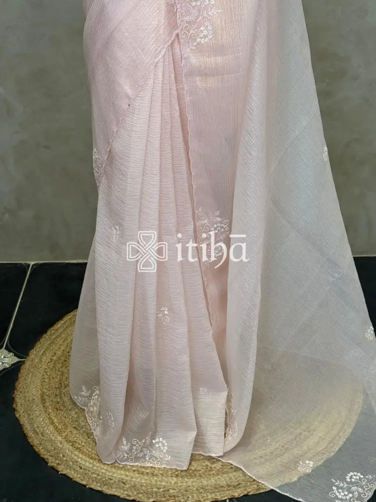 ORGANZA HAND EMBROIDERY DESIGNER SAREE